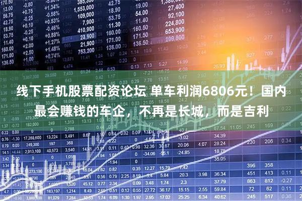线下手机股票配资论坛 单车利润6806元！国内最会赚钱的车企，不再是长城，而是吉利